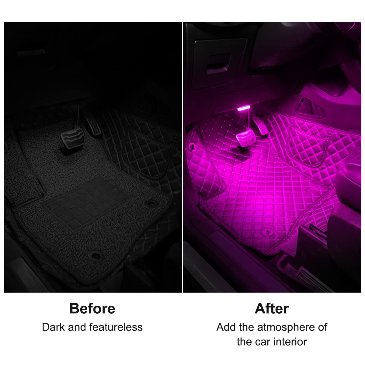Car LED Lights – 7 Colors Mini USB Rechargeable