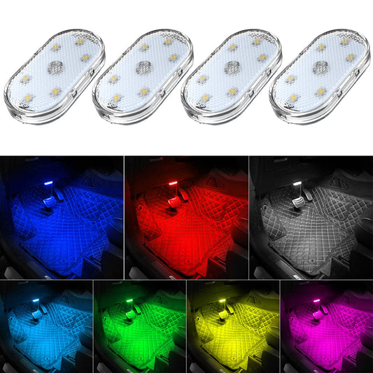 Car LED Lights – 7 Colors Mini USB Rechargeable